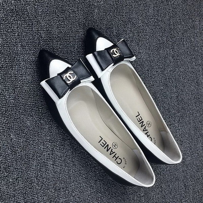 CHANEL Shallow mouth flat shoes Women--137